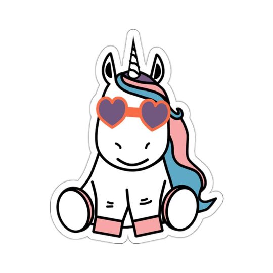 Unicorn Stickers, Cute Animal Sticker Pack, Fun Laptop Decals