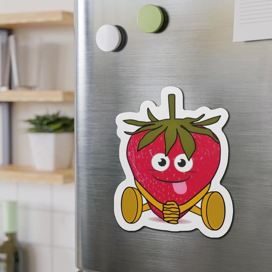 Strawberry Die-Cut Magnets, Cute Fridge Magnets, Fun Kitchen Decor
