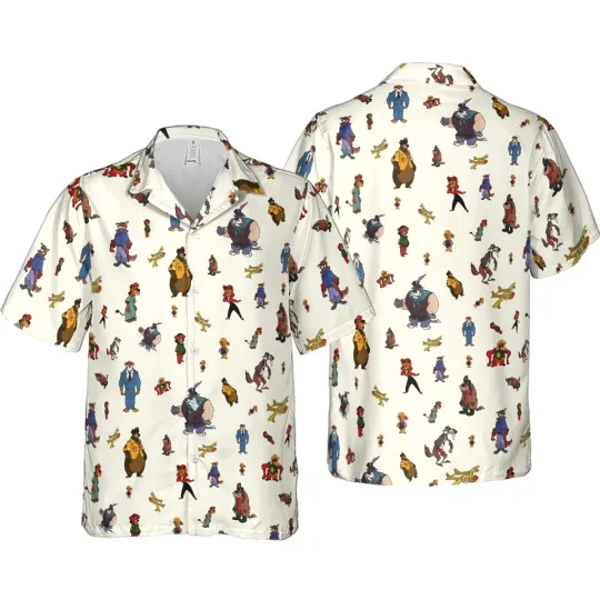 Talespin Characters Hawaiian Button Down Shirt