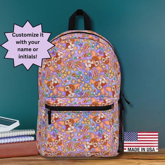 Cute Gremlin Movie Backpack - Popcorn and Candy Kawaii School Bag for 80s Movie Fans
