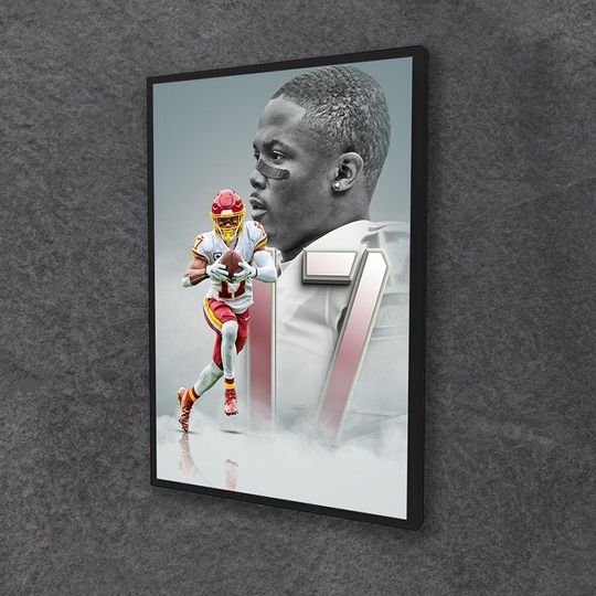 Terry McLaurin Poster Washington Commanders Wall Art Print Sports football Home Decor Gift Football Artwork B158 Birthday Gift