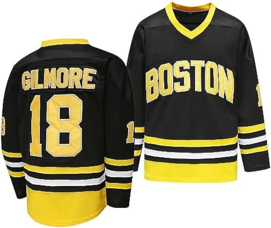 Happy Gilmore Jersey #18Adam Sandler: 1996 Movie Ice Hockey Jersey for Halloween Hip Hop Party Sports Clothing