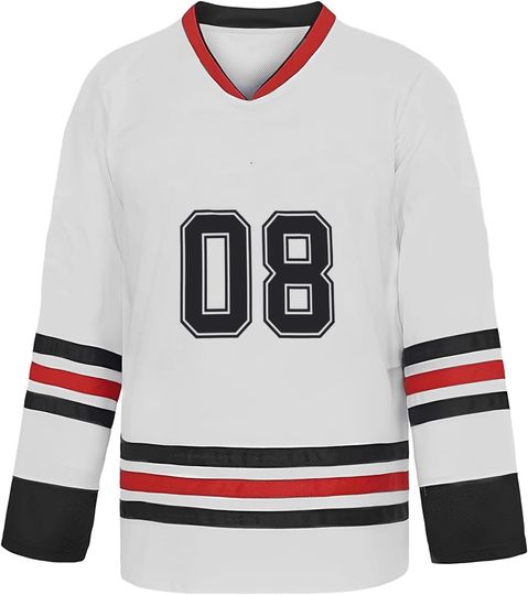 Premium White Hockey Jersey for Men & Women -  Fabric for Games & Casual Wear