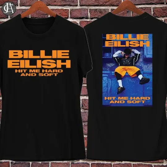 Billie Tour Tee, Billie Eilish Hit Me Hard and Soft Tshirt