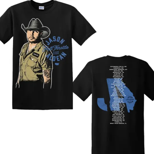 Jason Aldean Full Throttle Tour 2025 Shirt, Country Music Concert Tee, Fans Gift