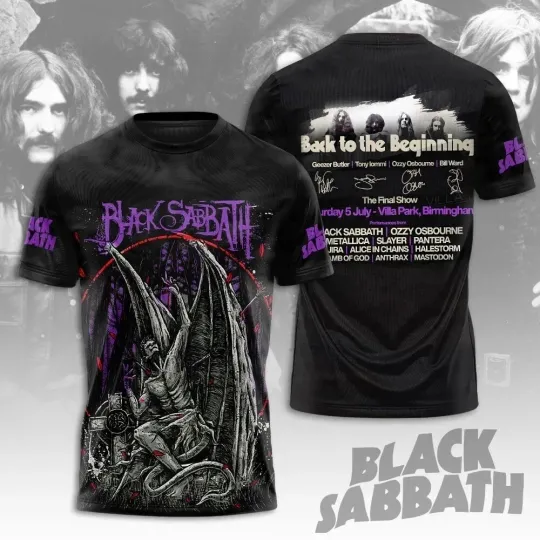 Black Sabbath 3D Tshirt Tour 2025 Shirt Best Gift For Fan New Shirt