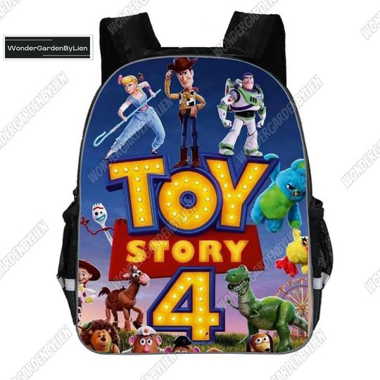 Toy Story 4 Backpack, Disney Pixar Character School Bag, Toy 4 Movie Lunch Bag, Disney Cartoon School Bag, School Gift For Kids