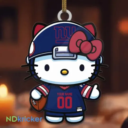Personalized New York Football Team Giants Christmas Ornament Gift Decor