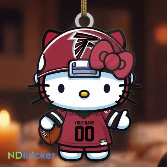 Personalized Atlanta Football Team Falcons Christmas Ornament Gift Decor