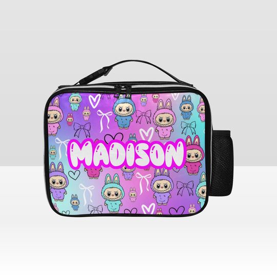 Kids Labubu Personalized Insulated Pleather Lunch Bag