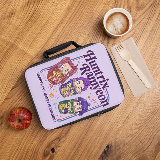 HUNTRIX Lunch Bag - Vibrant Cartoon Cooler for Kids, School, Parties, Snacks - Fun Colorful Lunch Box Huntrix Back to school Birthday gift