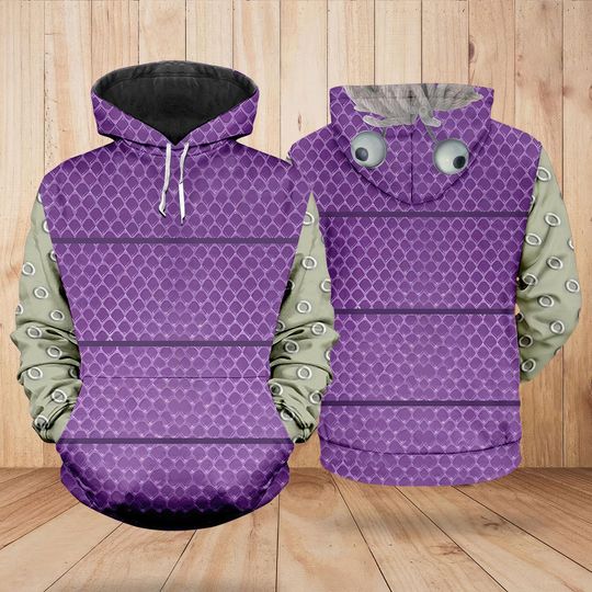 Boo Monsters Inc Costume Hoodie, Disney Boo Cosplay Hoodie, Purple Monster Hoodie, Halloween Unisex Pullover, Pixar Hoodie