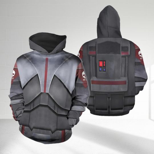 Star Wars Halloween Costume Hoodie, The Bad Batch Cosplay Costume Shirt, Halloween Costume All Over Printed Outfit, Movie Cosplay Clothing