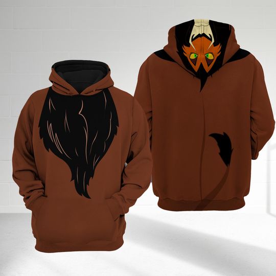 The Lion King 3D Costume Hoodie, Lion Scar Cosplay Matching Hoodie, Animal Kingdom Shirt, Gift For Friend, Scar Halloween Costume