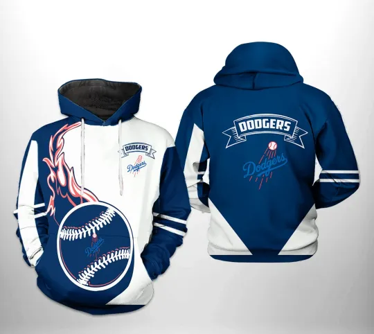 Los Angeless Team Dodgerss Hoodie, Baseball 3D Hoodie For Men and Women