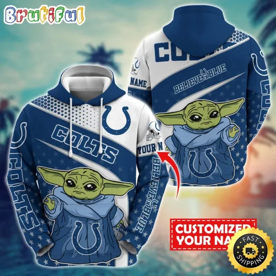 Indianapoliss Team Coltss 3D Hoodies, Funny Cartoon Characters 3D Hoodie