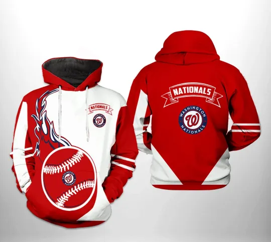 Washingtons Team Nationalss Hoodie, Baseball 3D Hoodie For Men and Women