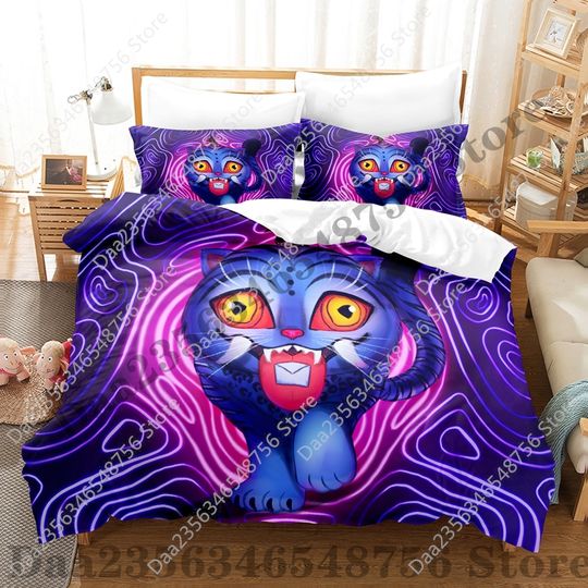 Kpop Demon Hunters Bedding Set Twin Full Queen King Size Bed Duvet Cover Sheets Bedroom