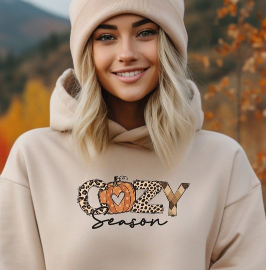 Cozy Season Hoodie – Happy Fall Y’all Pullover for Autumn and Thanksgiving
