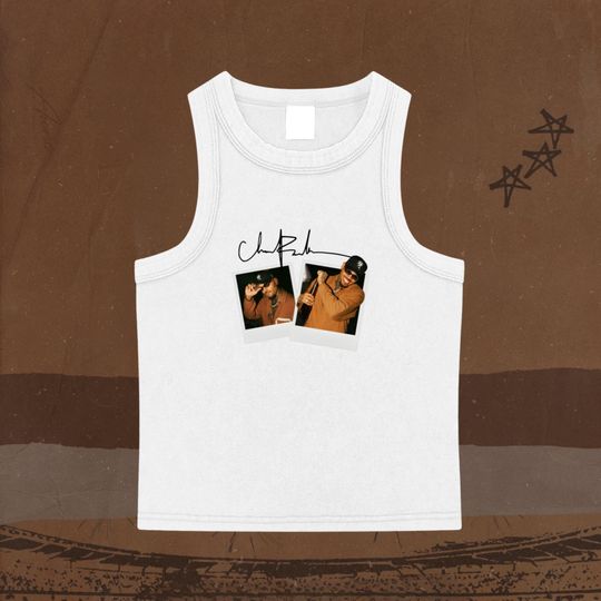 Polaroid Breezy Washed Tank Top, Chris Brown Tour Outfit, Concert Merch for CB Fans