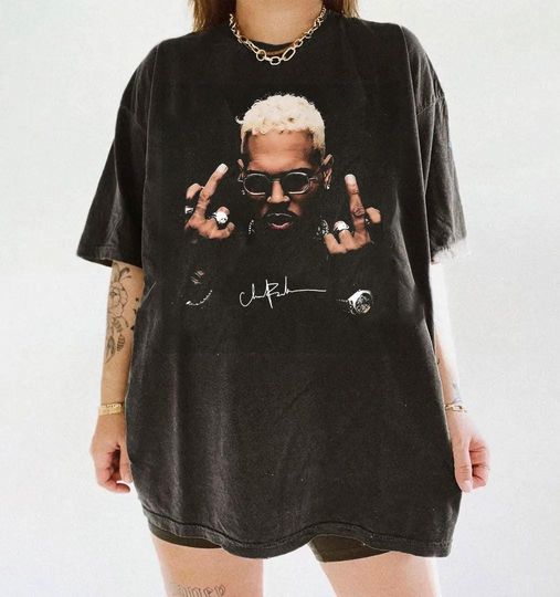 Chris Brown Vintage Middle Finger Shirt, Chris Brown Tour Breezy Bowl XX T-Shirt