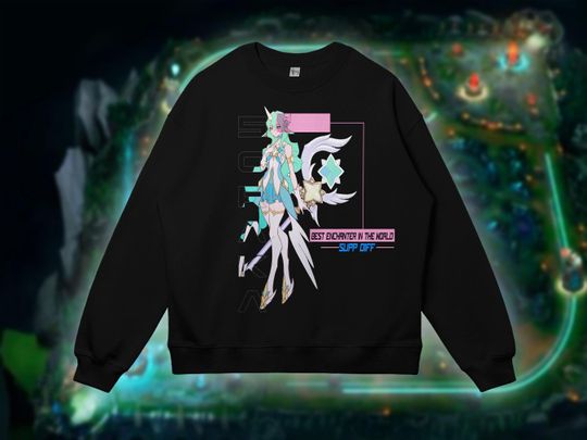 Soraka League Of Legends Sweatshirt. Young Glitch Soraka Sweatshirt