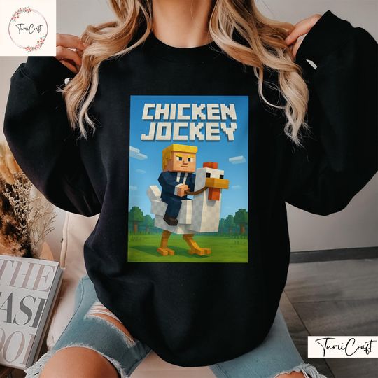 Chicken Jockey Trump Shirt, Minecraft Chicken Jockey Funny Shirt