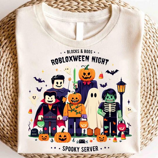 Roblox Halloween 2025 Shirt – Spooky Server Robloxween Pumpkin Tee
