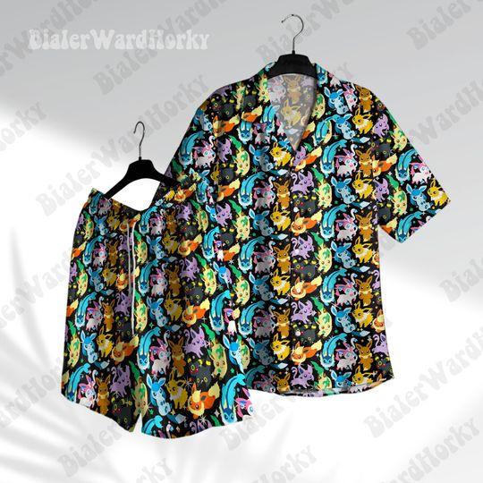 Evolution Line Hawaiian Shirt Cute Shirt Aloha Shirt Beach Shirt Anime Video Game Gifts