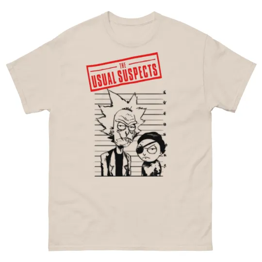 Rick and Rickandmorty: The Usual Suspects Custom Tee | Ricky and Rickandmorty T-Shirt
