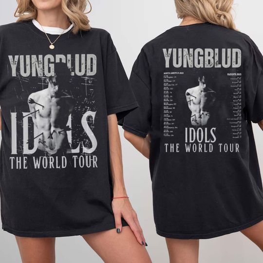 2025 Concert Dates Tee, Yungblud Idols World Tour Shirt