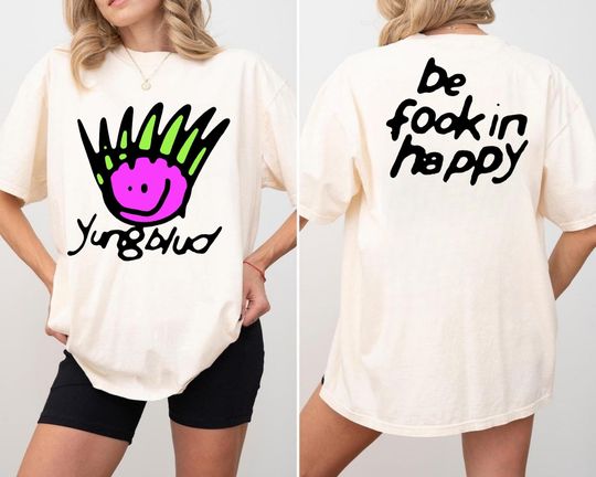 Yungblud World Tour 2025 Concert Tee, Yungblud Shirt, Be Fookin Happy Shirt