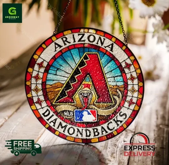 Arizonna Baseball Team Diamondbackss Suncatcher Stained Glass Window Hanging