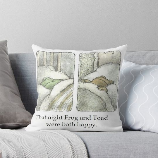That Night Frog and Toad Were Both Happy Pillow