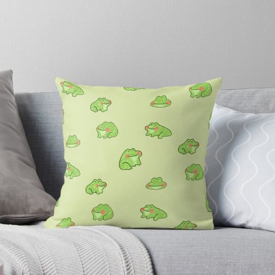 Happy little frogs Pillow