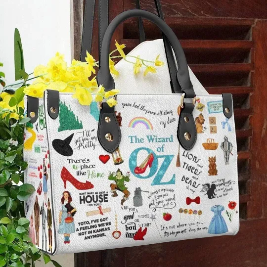 Personalized Wizard Of Oz Leather Handbag, Wizard Of Oz Women's Leather Bag Gift