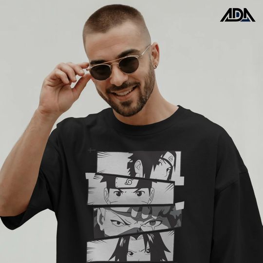 Narutoo Anime Eyes Tee | Printed Streetwear | Unisex Cotton Shirt