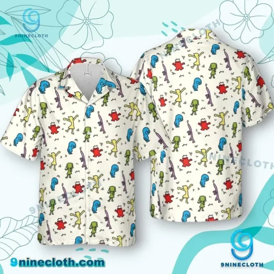 Inside Out Emotions Hawaiian Shirt Casual Button Down Shirt