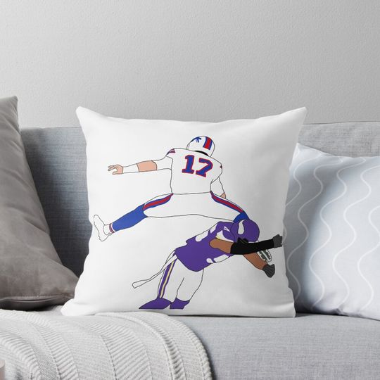 Buffalo Bills Josh Allen Hurdle Pillow, Gift for Fan