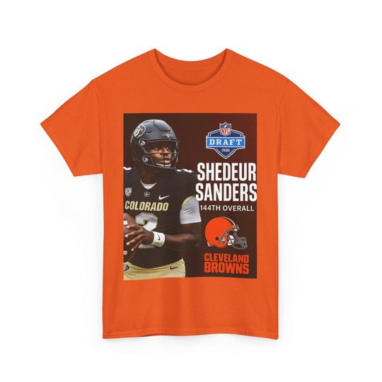 Shedeur Sanders Cleveland Browns Draft Tee 144th Pick Legend