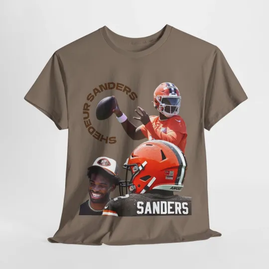 Cleveland Browns football QB Shedeur sanders Fan Unisex Heavy Cotton Tee Shirt