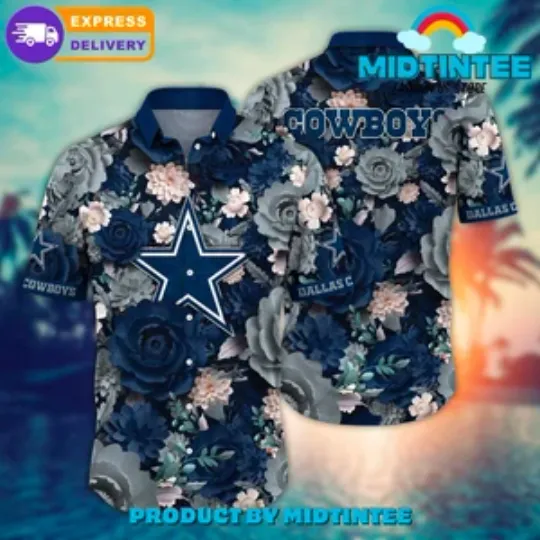 football Dallas Cowboys Flower Summer Hawaiian Shirt