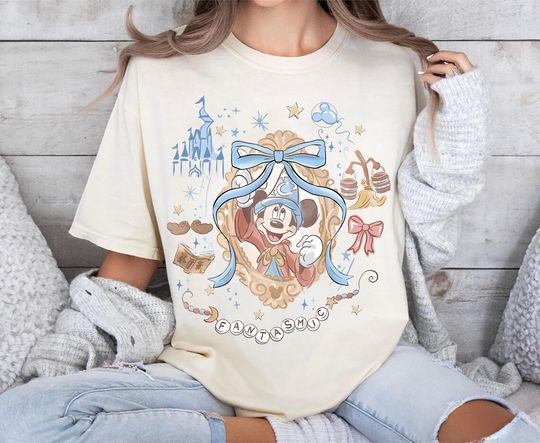 Retro Sorcerer Mickey Shirt, Disney Magic Tee Wizard Mickey Vintage Aesthetic Shirt