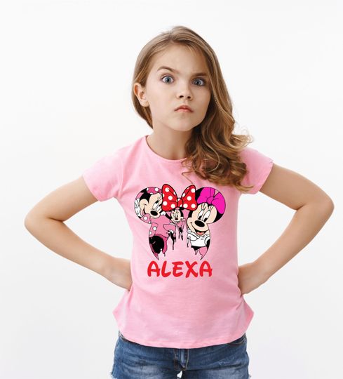 Personalised Disney Minnie Mouse Shirt, Retro Minnie T-Shirt for Gift for her