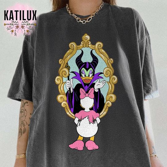 Daisy Duck Maleficent Shirt, Disney Villain Reflection Tee, Funny Mirror Halloween T-Shirt, Halloween  2025 Party Tee