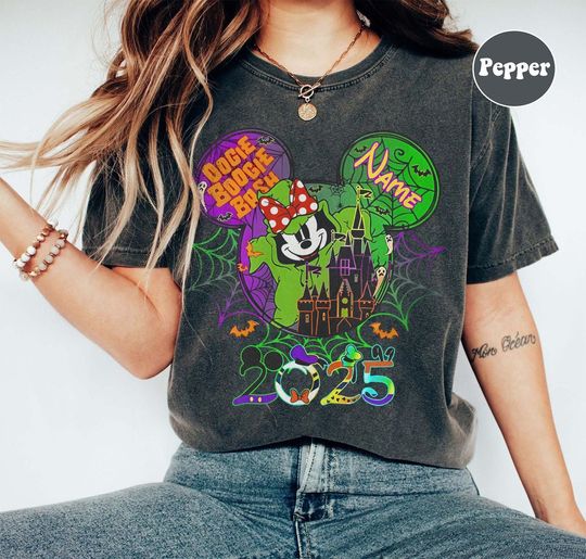 Custom Name Halloween Minnie Mouse Oogie Boogie Bash Shirt, Disney Halloween Shirt