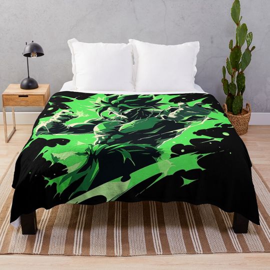 broly dragonball Throw Blanket, Gift for Fan, for All Age