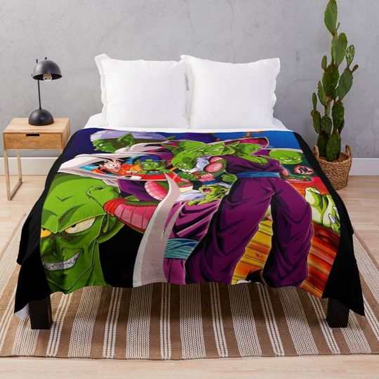 PICCOLO EVOLUTION DRAGON BALL Z Throw Blanket, Gift for Fan, for All Age