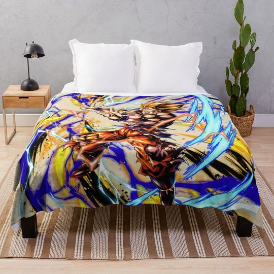 Goku ssj Throw Blanket, Gift for Fan, for All Age
