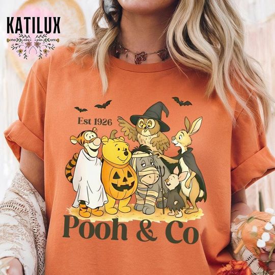 Pooh & Co Est 1926 T-Shirt, Vintage Winnie The Pooh Shirt, Pooh and Friends Halloween Tee, Pooh Pumkin Shirt